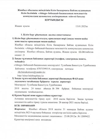 Өзін -өзі бағалау қортындысы