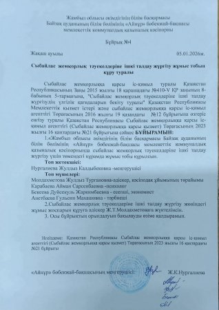 Сыбайлас жемқорлық тәуекелдеріне ішкі талдау жүргізу жұмыс тобын құру туралы